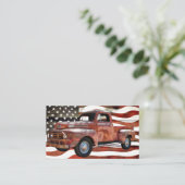 トラック・アメリカ国旗 名刺 (スタンド正面)