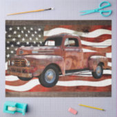 トラック・アメリカ国旗 薄葉紙 (クラフト)