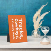 トラック、カウボーイズ、カントリーミュージック フォトプラーク (側面)