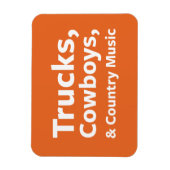 トラック、カウボーイズ、カントリーミュージック マグネット (縦)