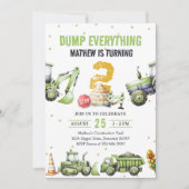 トラック&ダイガース建築2nd誕生日パーティー 招待状 (正面)