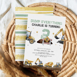 トラック&ダイガーミニマル建築2nd誕生日 招待状