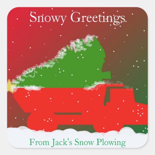 トラック、トラック、トラックのシール スクエアシール (正面)