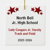 トラック&フィールドガール黒髪(赤) セラミックオーナメント (裏面)