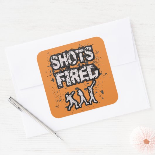 トラック&フィールドショット投げステッカーギフト スクエアシール (封筒)