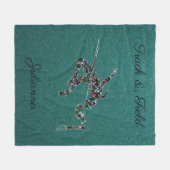 トラック&フィールドハイバーティール(緑がかった色)スパークルフリースブランケット フリースブランケット (正面(横))