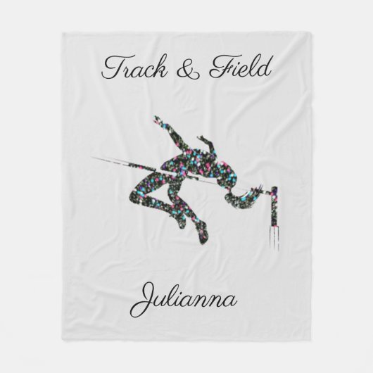 トラック&フィールドハイバーライトグレーフリースブランケット フリースブランケット (正面)