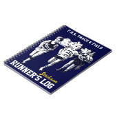 トラック&フィールドランナーのログパーソナライズされた ノートブック (左側)