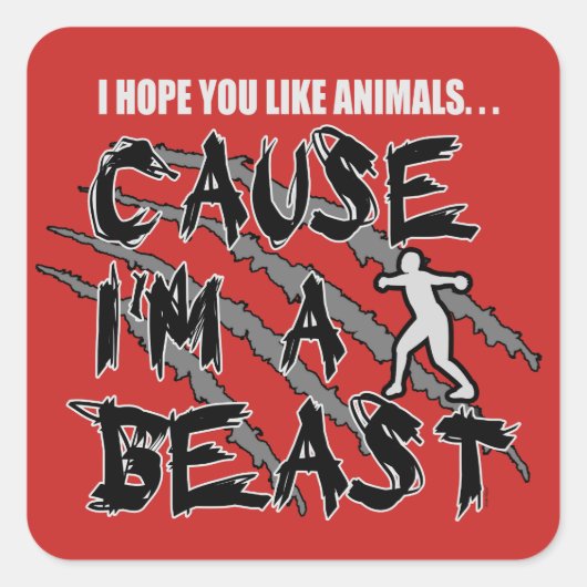 トラック&フィールド円盤投げ選手のスクラップブックステッカー スクエアシール (正面)