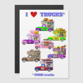 トラック（フードトラック）マグネットが大好き マグネット招待状 (正面/裏面)