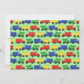 トラック ベビーシャワー ダンプトラック 男の子 招待状 (裏面)