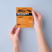 トラック、自動整備士と修理広告の牽引 チラシ (手)