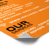 トラック、自動整備士と修理広告の牽引 ポスター (角)