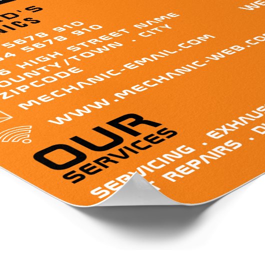 トラック、自動整備士と修理広告の牽引 ポスター (角)