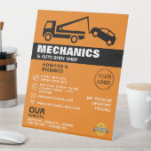 トラック、自動整備士と修理広告の牽引 台座サイン (インサイチュ)