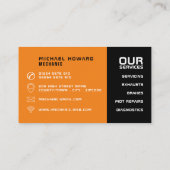 トラック、自動車整備士、修理 名刺 (裏面)