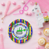 トラック、車、トラクターと交通シンボルや象徴誕生日 ペーパープレート (パーティー)