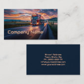 トラック – 輸送&物流サンセットロード 名刺 (正面/裏面)