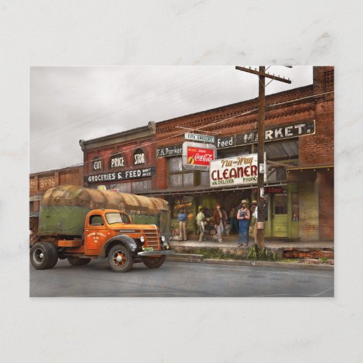 トラック – the city grocer 1939 ポストカード (正面)