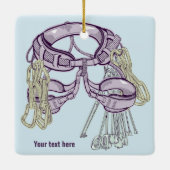 トラッド登山ハーネス及び機器 セラミックオーナメント (裏面)