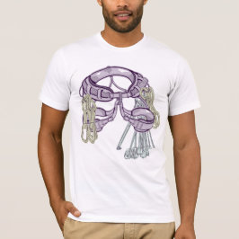 トラッド登山ハーネス及び機器 Tシャツ