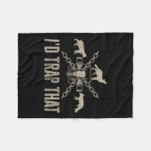 トラップあのトラップ狩りトラップ フリースブランケット (正面(横))