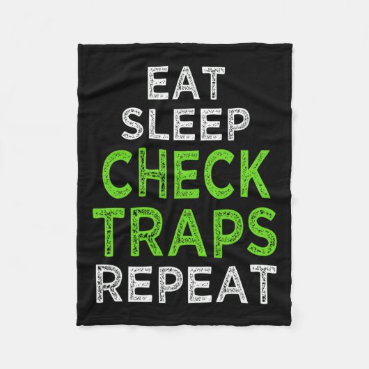 トラップおもしろいファーベラー狩り フリースブランケット (正面)