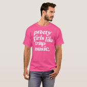 トラップかわいらし音楽が好きな女の子 Tシャツ (正面フル)