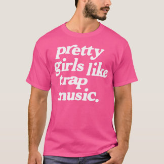 トラップかわいらし音楽が好きな女の子 Tシャツ