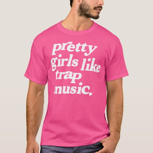 トラップかわいらし音楽が好きな女の子 Tシャツ (正面)