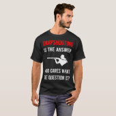 トラップ射撃 クレー射撃 Tシャツ (正面フル)