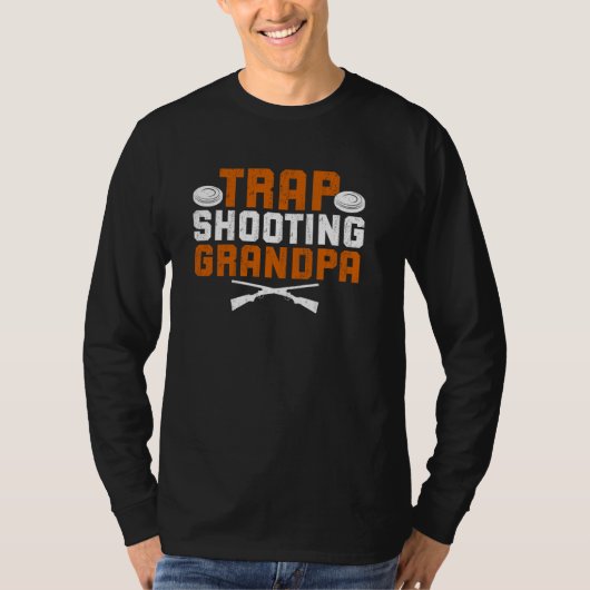 トラップ射撃、 発砲グランドパトラップ射撃、 発砲祖父 Tシャツ (正面)