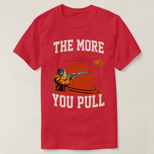 トラップ射撃、 発砲プルの増加 Tシャツ (デザイン正面)