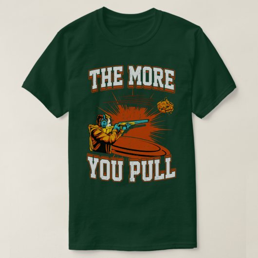 トラップ射撃、 発砲プルの増加 Tシャツ (デザイン正面)