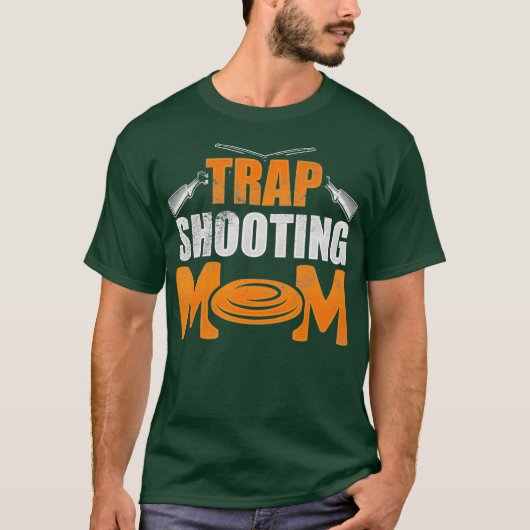 トラップ射撃、 発砲モマトラップ射撃、 発砲 おもしろい Tシャツ (正面)