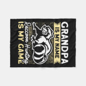 トラップ狩りグランドパクーンハンターラクーン狩り フリースブランケット (正面(横))