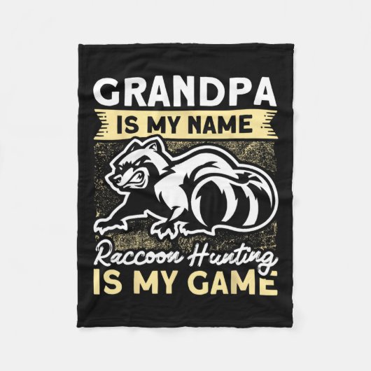 トラップ狩りグランドパクーンハンターラクーン狩り フリースブランケット (正面)