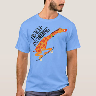 トラッホおもしろいボーディングキリン Tシャツ