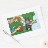 トラッ保クキンの長方形ステッカー上 長方形シール (封筒)