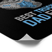 トラッ最高のクキンパパエバートラック運転手ダディトラック ポスター (角)