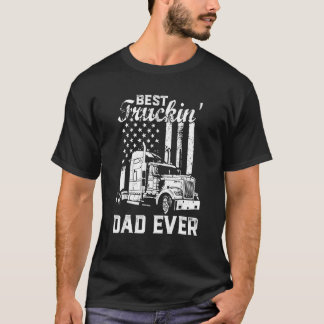トラッ最高のクキンパパリーバーアメリカ国旗の父の日 Tシャツ