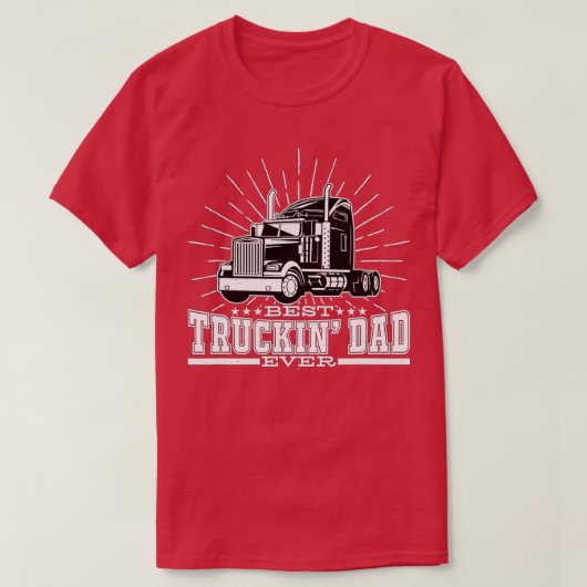 トラッ最高のクキンパパ史上最大リグトラック運転手の父の日 Tシャツ (デザイン正面)