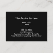 トラッ車のクの道端の名刺を牽引 名刺 (裏面)