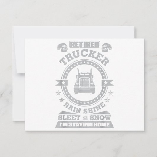 トラッ退職したカー雨シャインスリーまたは雪I'm Stayi 招待状 (正面)