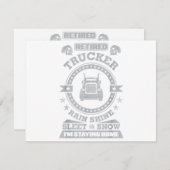 トラッ退職したカー雨シャインスリーまたは雪I'm Stayi 招待状 (正面/裏面)