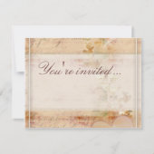 トラディショナルでヴィンテージなウェディングデザイン 招待状 (正面)