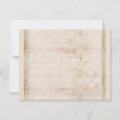 トラディショナルでヴィンテージなウェディングデザイン 招待状 (裏面)