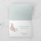 トラディショナルなウサギとヒヨコのイースター カード (内部)