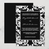 トラディショナルなダマスク招待状 招待状 (正面/裏面)