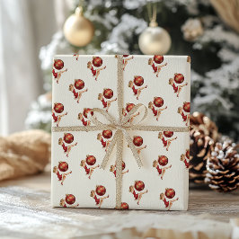 トラディショナルなヴィンテージ クリスマス包装紙 ラッピングペーパー